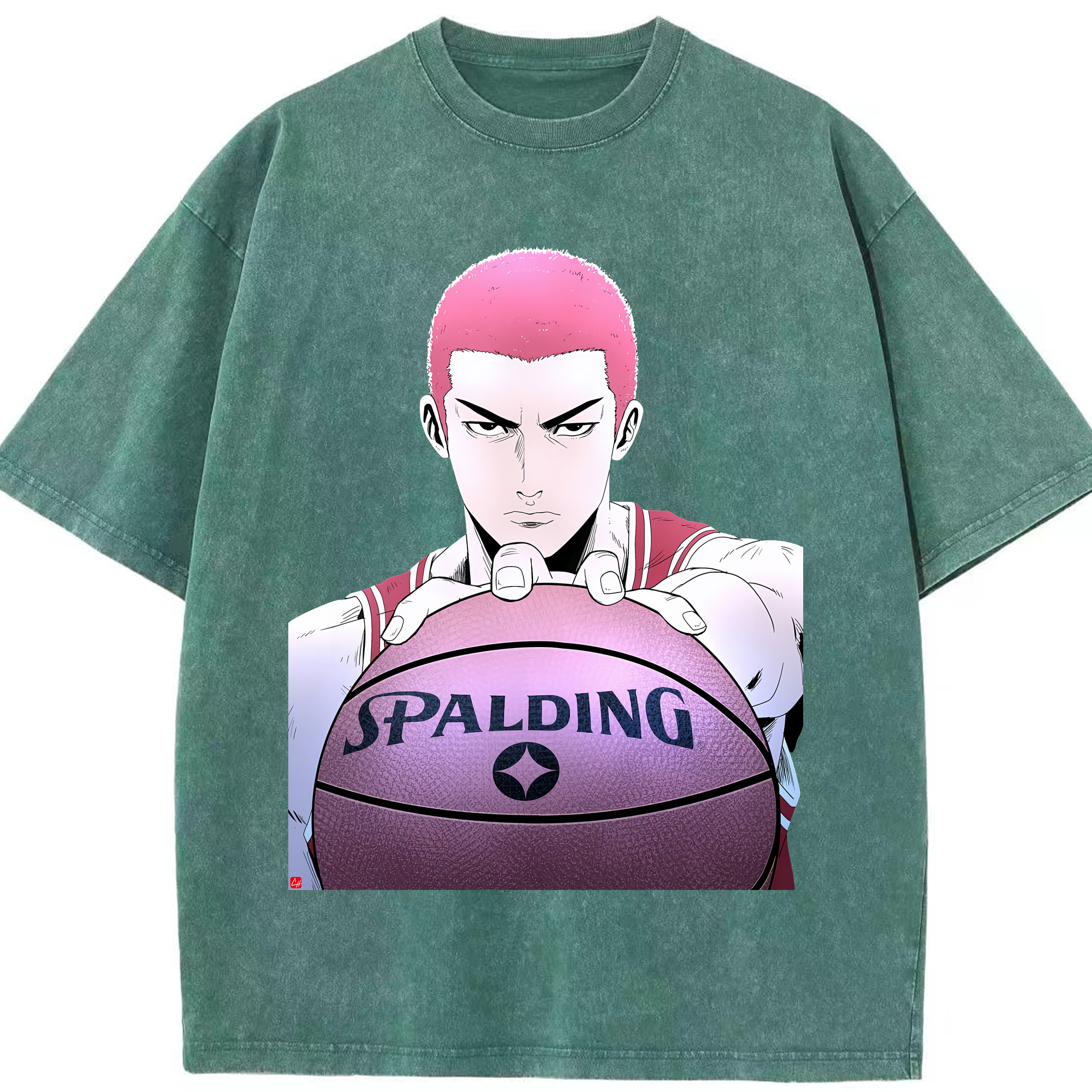 （画像用） SLAM DUNK／スラムダンク 綿100% ヴィンテージ風 半袖Tシャツ（フロントプリント）